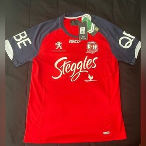 SYDNEY ROOSTERS 2016 2017 NRL TRAINING T-SHIRT JERSEY ISC sz LARGE MEN